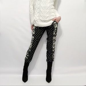 Wayf Baroque Floral Print Track Jogger Pants